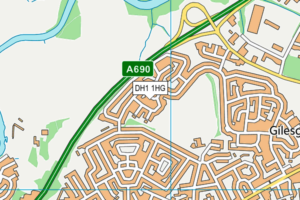 DH1 1HG map - OS VectorMap District (Ordnance Survey) DH1 1HG map - OS VectorMap District (Ordnance Survey)