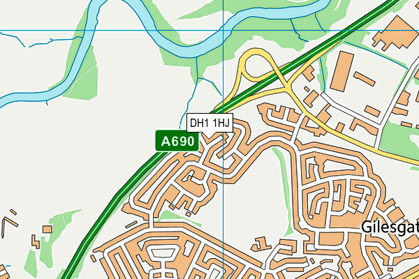 DH1 1HJ map - OS VectorMap District (Ordnance Survey)