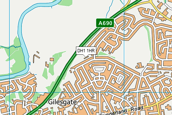 DH1 1HR map - OS VectorMap District (Ordnance Survey) DH1 1HR map - OS VectorMap District (Ordnance Survey)