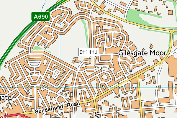 DH1 1HU map - OS VectorMap District (Ordnance Survey) DH1 1HU map - OS VectorMap District (Ordnance Survey)
