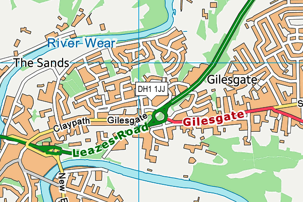 DH1 1JJ map - OS VectorMap District (Ordnance Survey) DH1 1JJ map - OS VectorMap District (Ordnance Survey)