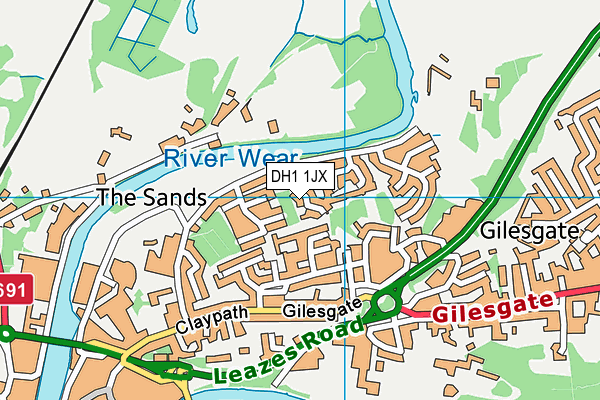 DH1 1JX map - OS VectorMap District (Ordnance Survey) DH1 1JX map - OS VectorMap District (Ordnance Survey)