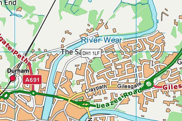 DH1 1LF map - OS VectorMap District (Ordnance Survey) DH1 1LF map - OS VectorMap District (Ordnance Survey)