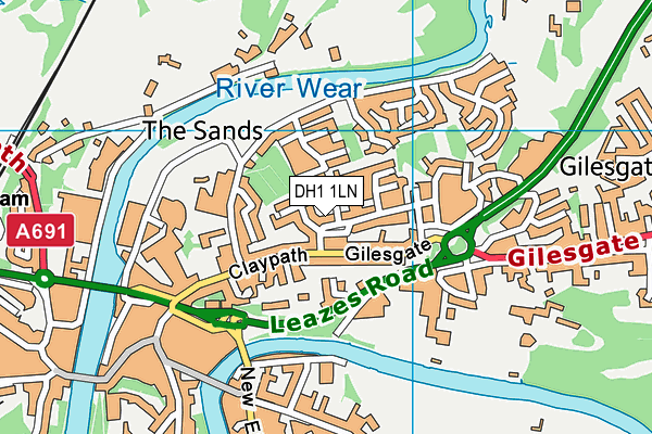 DH1 1LN map - OS VectorMap District (Ordnance Survey) DH1 1LN map - OS VectorMap District (Ordnance Survey)