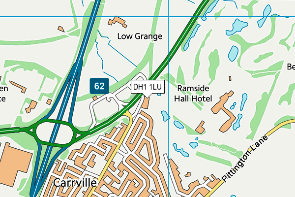 DH1 1LU map - OS VectorMap District (Ordnance Survey) DH1 1LU map - OS VectorMap District (Ordnance Survey)