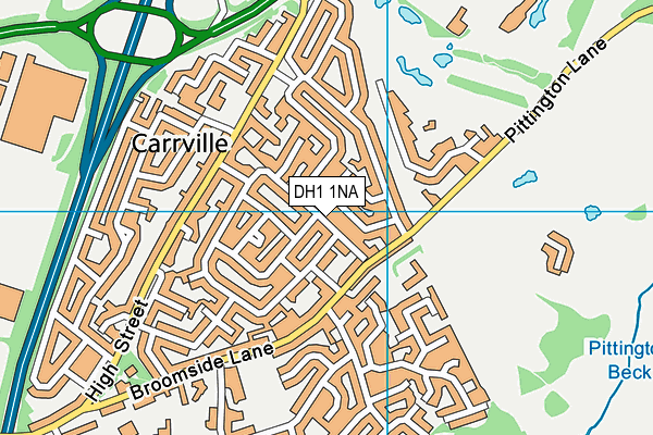 DH1 1NA map - OS VectorMap District (Ordnance Survey) DH1 1NA map - OS VectorMap District (Ordnance Survey)