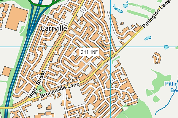 DH1 1NF map - OS VectorMap District (Ordnance Survey) DH1 1NF map - OS VectorMap District (Ordnance Survey)