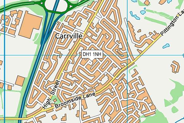 DH1 1NH map - OS VectorMap District (Ordnance Survey) DH1 1NH map - OS VectorMap District (Ordnance Survey)