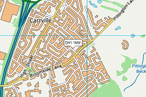DH1 1NW map - OS VectorMap District (Ordnance Survey) DH1 1NW map - OS VectorMap District (Ordnance Survey)