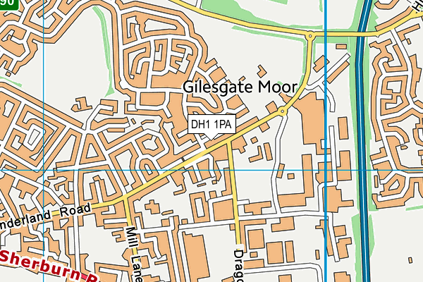 DH1 1PA map - OS VectorMap District (Ordnance Survey) DH1 1PA map - OS VectorMap District (Ordnance Survey)