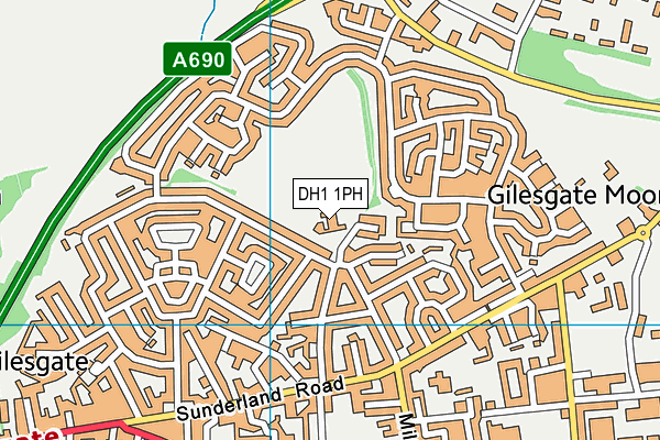 DH1 1PH map - OS VectorMap District (Ordnance Survey) DH1 1PH map - OS VectorMap District (Ordnance Survey)