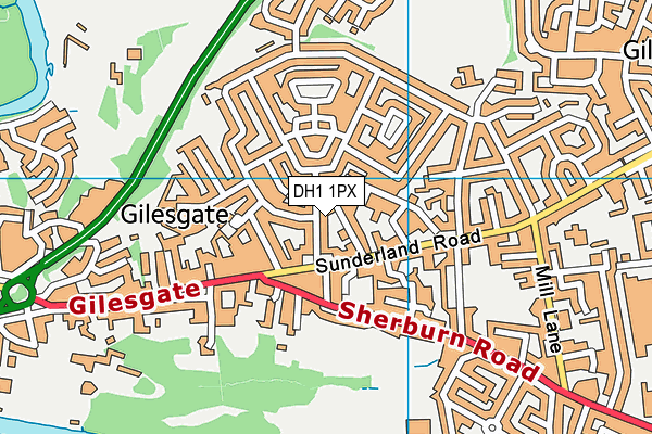 DH1 1PX map - OS VectorMap District (Ordnance Survey) DH1 1PX map - OS VectorMap District (Ordnance Survey)