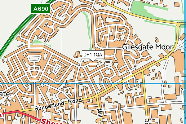 DH1 1QA map - OS VectorMap District (Ordnance Survey) DH1 1QA map - OS VectorMap District (Ordnance Survey)