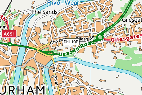 DH1 1QP map - OS VectorMap District (Ordnance Survey) DH1 1QP map - OS VectorMap District (Ordnance Survey)