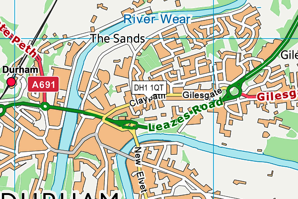 DH1 1QT map - OS VectorMap District (Ordnance Survey) DH1 1QT map - OS VectorMap District (Ordnance Survey)