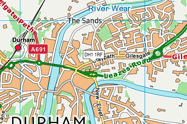 DH1 1RF map - OS VectorMap District (Ordnance Survey) DH1 1RF map - OS VectorMap District (Ordnance Survey)