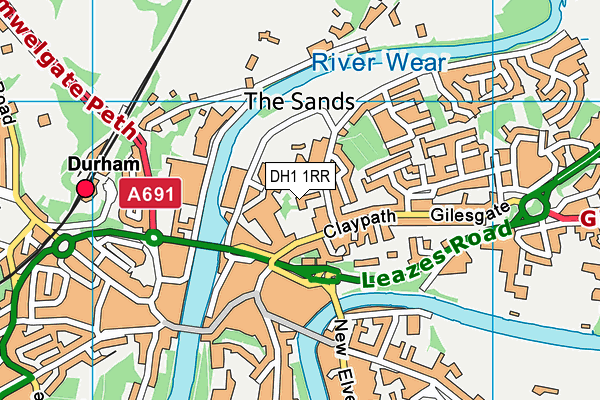 DH1 1RR map - OS VectorMap District (Ordnance Survey) DH1 1RR map - OS VectorMap District (Ordnance Survey)