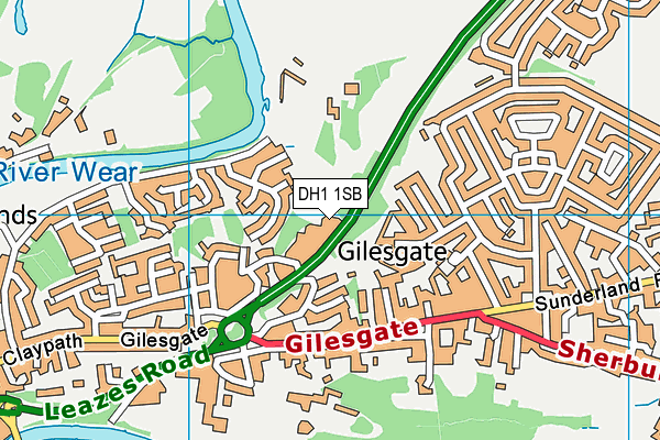 DH1 1SB map - OS VectorMap District (Ordnance Survey) DH1 1SB map - OS VectorMap District (Ordnance Survey)