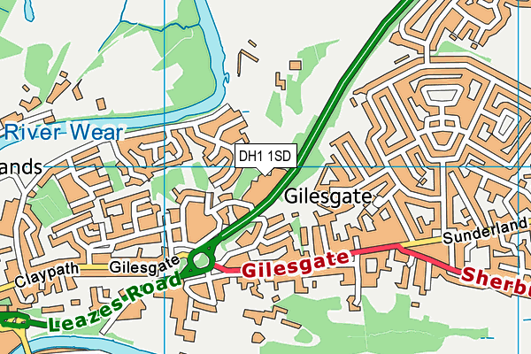 DH1 1SD map - OS VectorMap District (Ordnance Survey) DH1 1SD map - OS VectorMap District (Ordnance Survey)