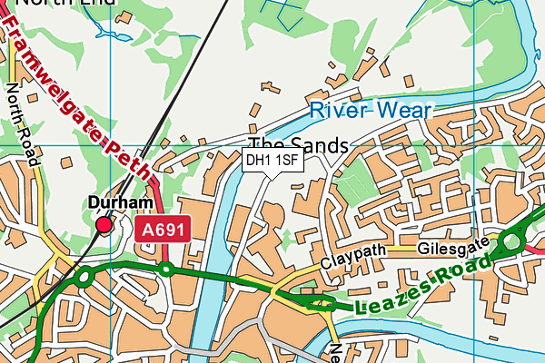 DH1 1SF map - OS VectorMap District (Ordnance Survey) DH1 1SF map - OS VectorMap District (Ordnance Survey)