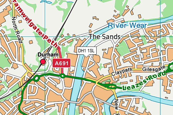 DH1 1SL map - OS VectorMap District (Ordnance Survey) DH1 1SL map - OS VectorMap District (Ordnance Survey)