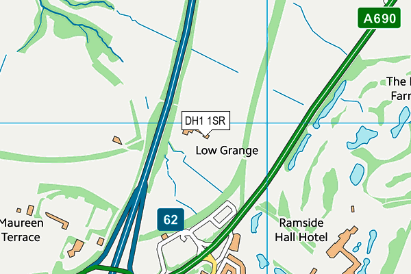 DH1 1SR map - OS VectorMap District (Ordnance Survey) DH1 1SR map - OS VectorMap District (Ordnance Survey)
