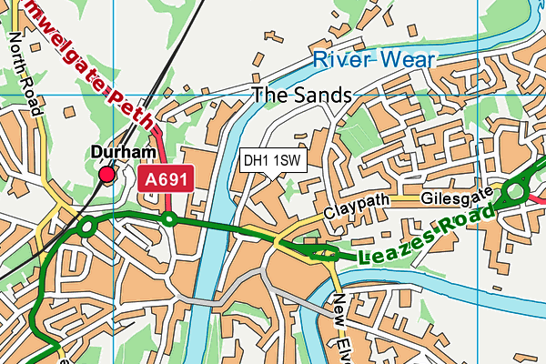 DH1 1SW map - OS VectorMap District (Ordnance Survey) DH1 1SW map - OS VectorMap District (Ordnance Survey)