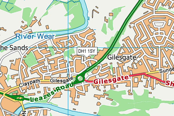 DH1 1SY map - OS VectorMap District (Ordnance Survey) DH1 1SY map - OS VectorMap District (Ordnance Survey)
