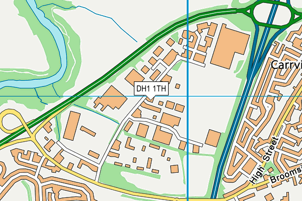 DH1 1TH map - OS VectorMap District (Ordnance Survey) DH1 1TH map - OS VectorMap District (Ordnance Survey)