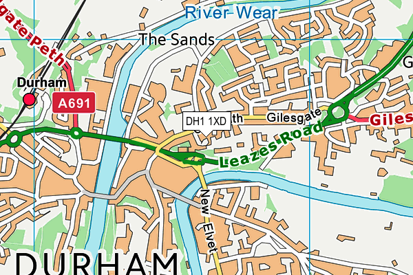 DH1 1XD map - OS VectorMap District (Ordnance Survey) DH1 1XD map - OS VectorMap District (Ordnance Survey)