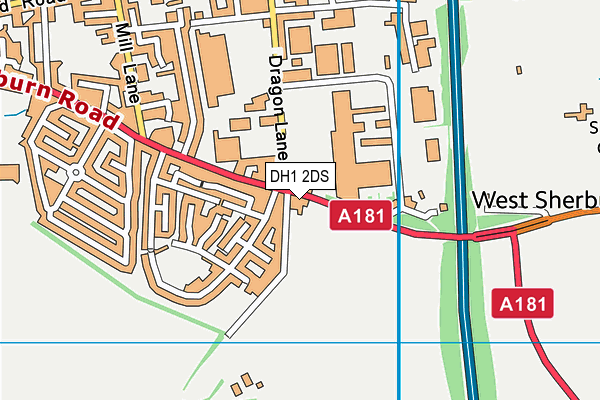 DH1 2DS map - OS VectorMap District (Ordnance Survey) DH1 2DS map - OS VectorMap District (Ordnance Survey)