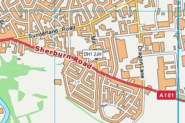 DH1 2JH map - OS VectorMap District (Ordnance Survey) DH1 2JH map - OS VectorMap District (Ordnance Survey)