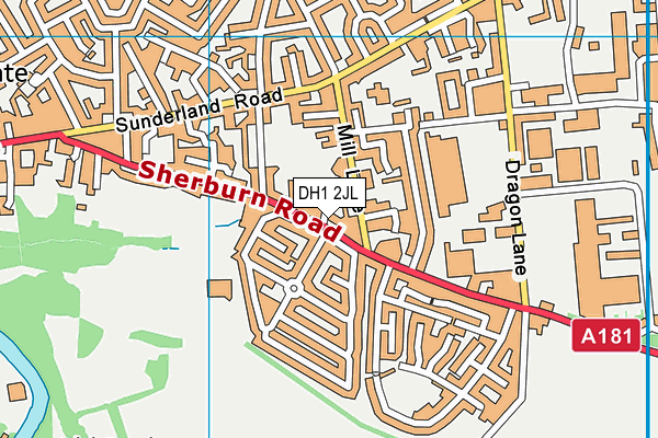 DH1 2JL map - OS VectorMap District (Ordnance Survey) DH1 2JL map - OS VectorMap District (Ordnance Survey)