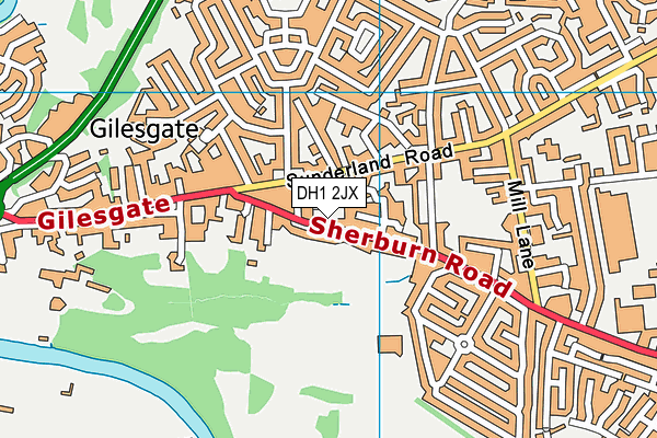 DH1 2JX map - OS VectorMap District (Ordnance Survey) DH1 2JX map - OS VectorMap District (Ordnance Survey)