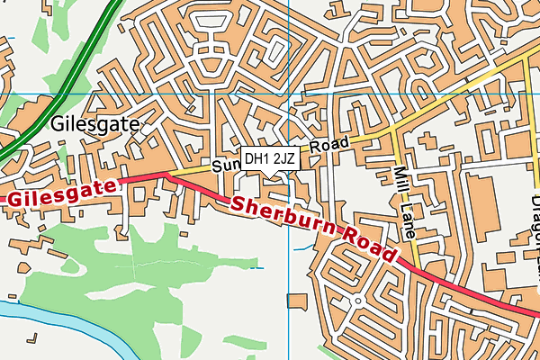 DH1 2JZ map - OS VectorMap District (Ordnance Survey) DH1 2JZ map - OS VectorMap District (Ordnance Survey)