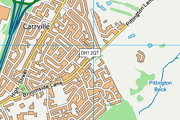 DH1 2QT map - OS VectorMap District (Ordnance Survey) DH1 2QT map - OS VectorMap District (Ordnance Survey)