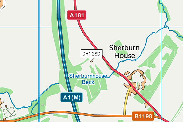 DH1 2SD map - OS VectorMap District (Ordnance Survey) DH1 2SD map - OS VectorMap District (Ordnance Survey)