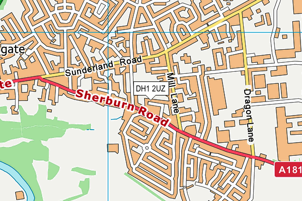 DH1 2UZ map - OS VectorMap District (Ordnance Survey) DH1 2UZ map - OS VectorMap District (Ordnance Survey)