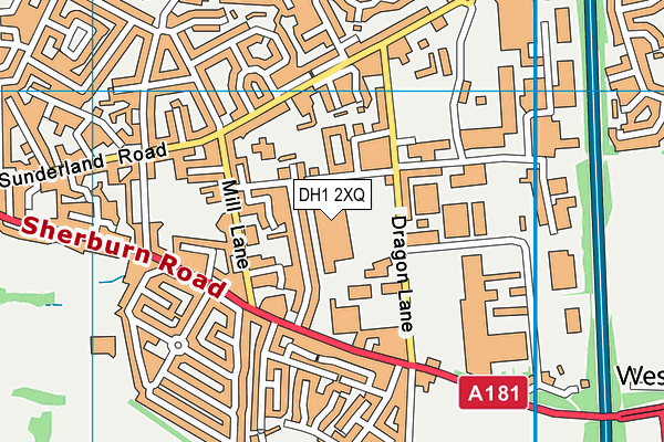 DH1 2XQ map - OS VectorMap District (Ordnance Survey) DH1 2XQ map - OS VectorMap District (Ordnance Survey)