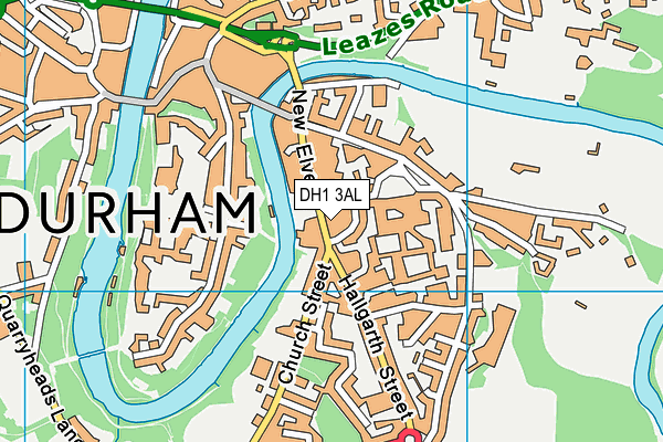 DH1 3AL map - OS VectorMap District (Ordnance Survey)