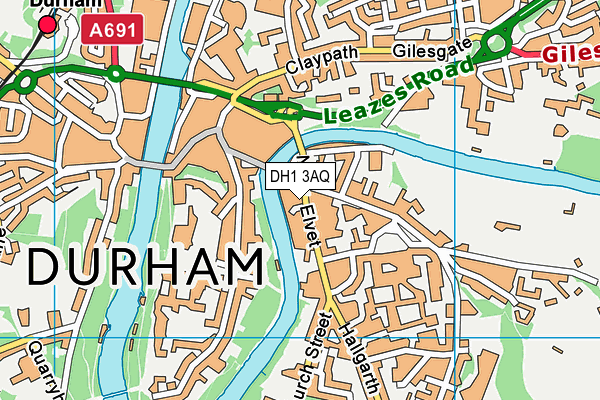 DH1 3AQ map - OS VectorMap District (Ordnance Survey) DH1 3AQ map - OS VectorMap District (Ordnance Survey)