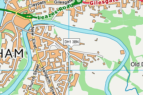 DH1 3BN map - OS VectorMap District (Ordnance Survey)