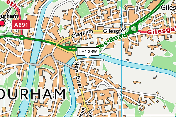DH1 3BW map - OS VectorMap District (Ordnance Survey) DH1 3BW map - OS VectorMap District (Ordnance Survey)