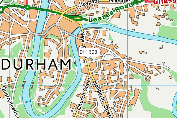 DH1 3DB map - OS VectorMap District (Ordnance Survey) DH1 3DB map - OS VectorMap District (Ordnance Survey)