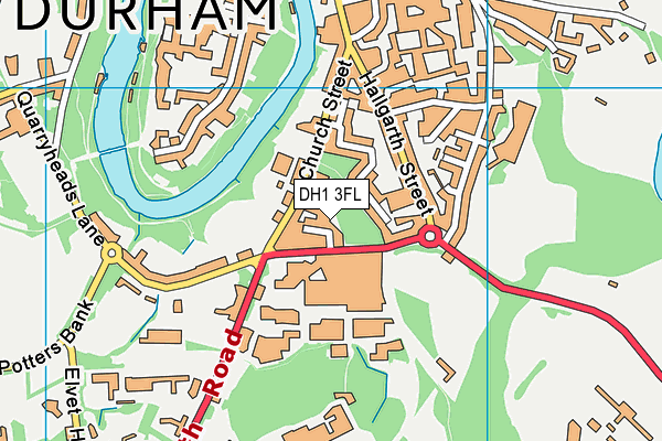 DH1 3FL map - OS VectorMap District (Ordnance Survey) DH1 3FL map - OS VectorMap District (Ordnance Survey)