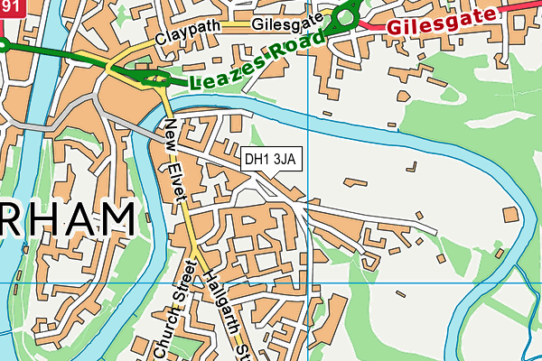 DH1 3JA map - OS VectorMap District (Ordnance Survey) DH1 3JA map - OS VectorMap District (Ordnance Survey)