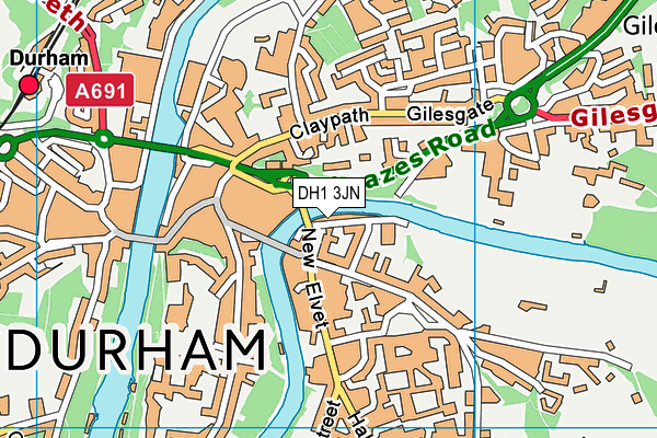 DH1 3JN map - OS VectorMap District (Ordnance Survey) DH1 3JN map - OS VectorMap District (Ordnance Survey)