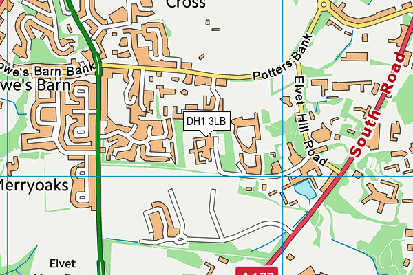 DH1 3LB map - OS VectorMap District (Ordnance Survey) DH1 3LB map - OS VectorMap District (Ordnance Survey)