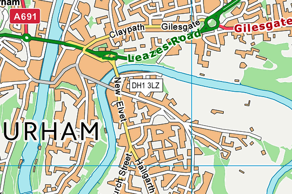 DH1 3LZ map - OS VectorMap District (Ordnance Survey) DH1 3LZ map - OS VectorMap District (Ordnance Survey)