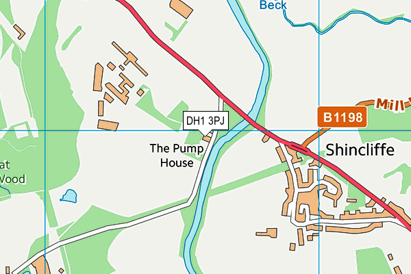 DH1 3PJ map - OS VectorMap District (Ordnance Survey) DH1 3PJ map - OS VectorMap District (Ordnance Survey)